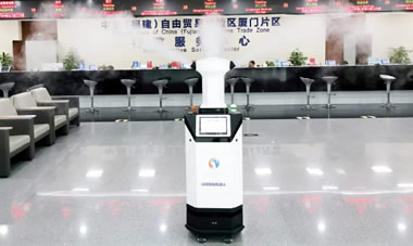 霧化紫外消毒機器人應用在福建自貿區
