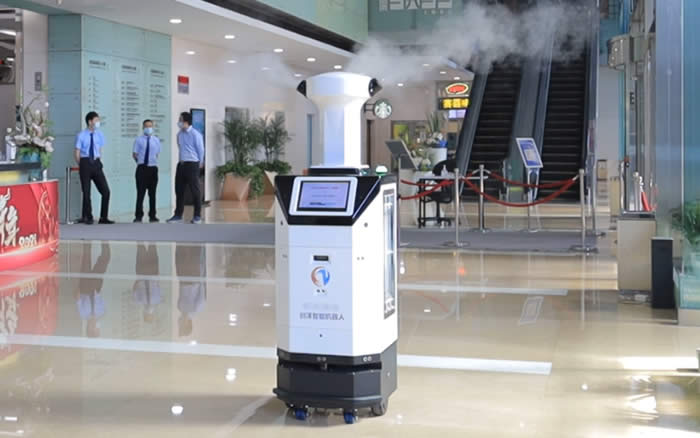 江蘇省消毒機器人辦公區域滅菌圖片